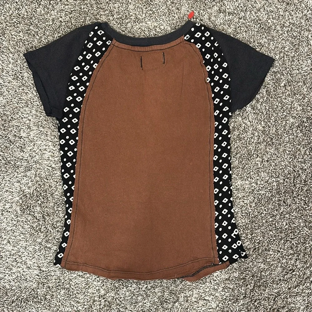 Free People We the Free Sloane Embellished Graphic Tee in Black Combo - Picture 7 of 7